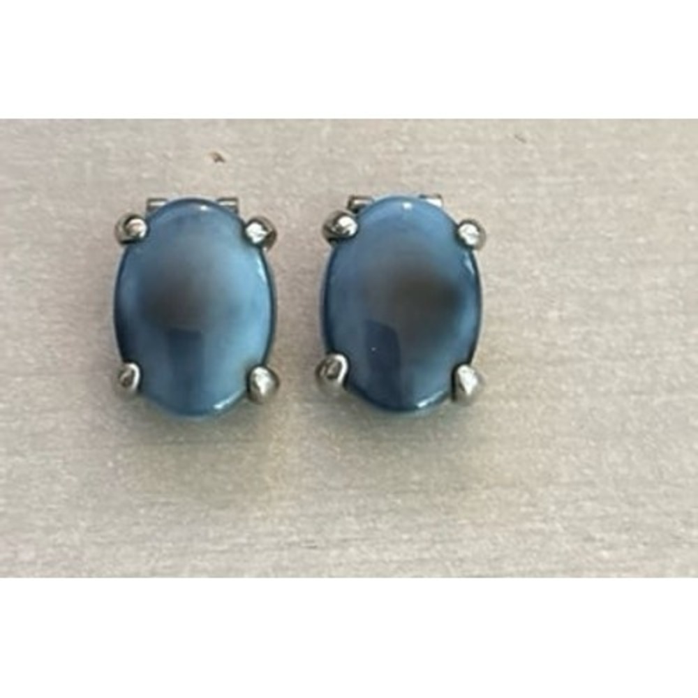 Vintage Blue Lucite Clip-on‎ Earrings